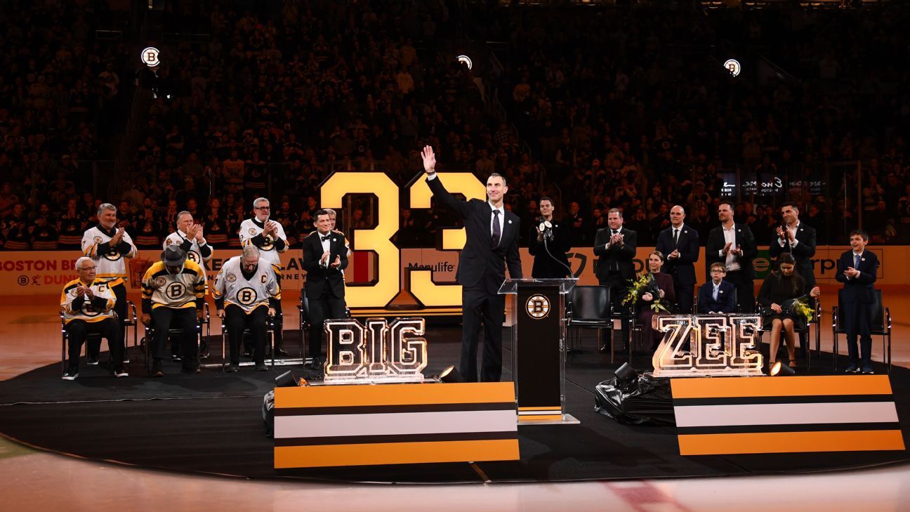 Bruins retire No. 33 jersey of Hall of Famer Chara