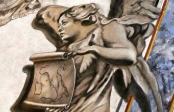 Catholic Church, Italy overview profane cherub modeled on Meloni… Catholic Church, Italy overview profane cherub modeled on Meloni…