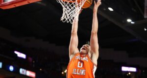 David Mirkovic ratings 22 gains to wait on No. 11 Illinois to a 78-72 victory over Maryland David Mirkovic ratings 22 gains to wait on No. 11 Illinois to a 78-72 victory over Maryland