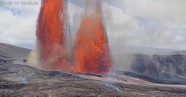 Kīlauea eruptions ship fountains of lava arching bigger than 1,000 toes within the air