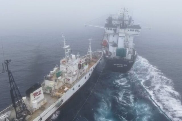 Activist’s neighborhood accused of ‘deliberate assault’ on Antarctic krill trawler