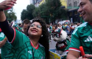Rescue dogs Osito steals hearts at the World Cup, one bike plod at a time Rescue dogs Osito steals hearts at the World Cup, one bike plod at a time
